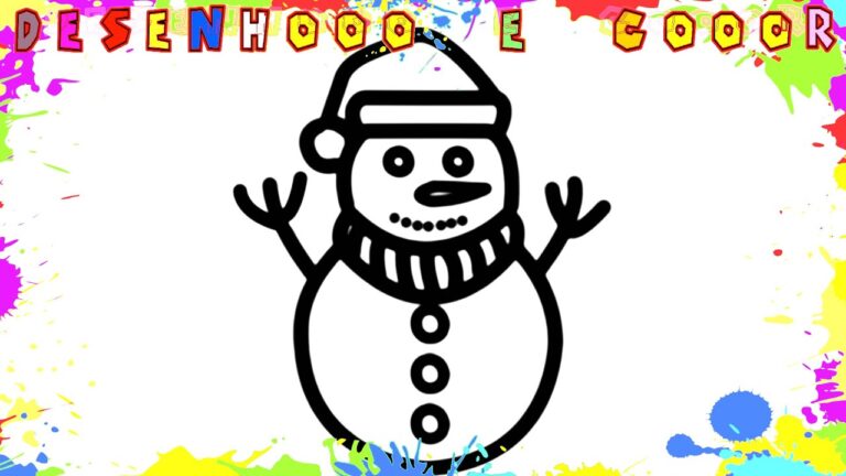 Boneco de Neve Colorido: Modelos para Imprimir