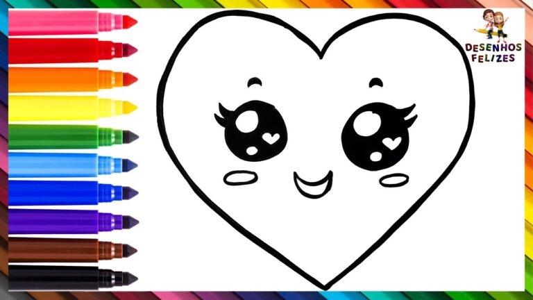 Desenhos de Coração para Colorir e Imprimir