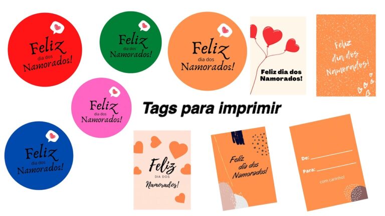 Tag Dia dos Namorados para Imprimir: Ideias Criativas e Românticas