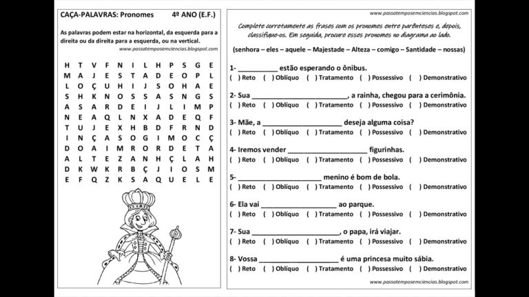 Palavras Cruzadas: Tratamento Pessoal