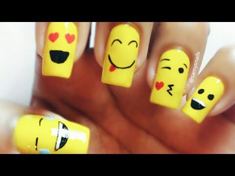Unhas Decoradas: Inspira&ccedil;&otilde;es de Carinhas Fofas
