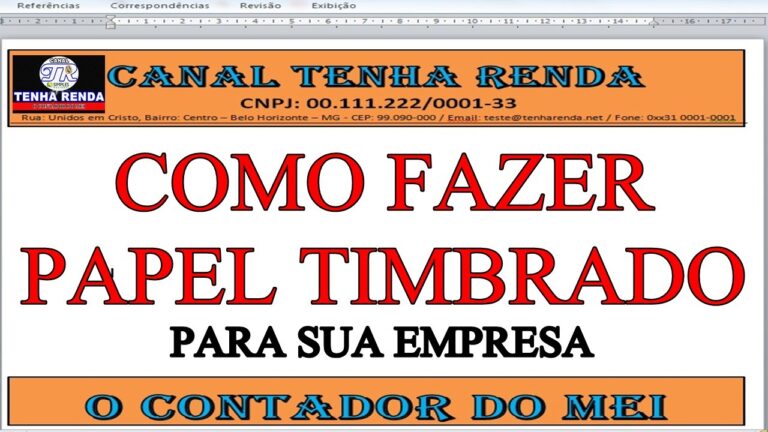 Guia Completo para Criar um Papel Timbrado de Orçamento